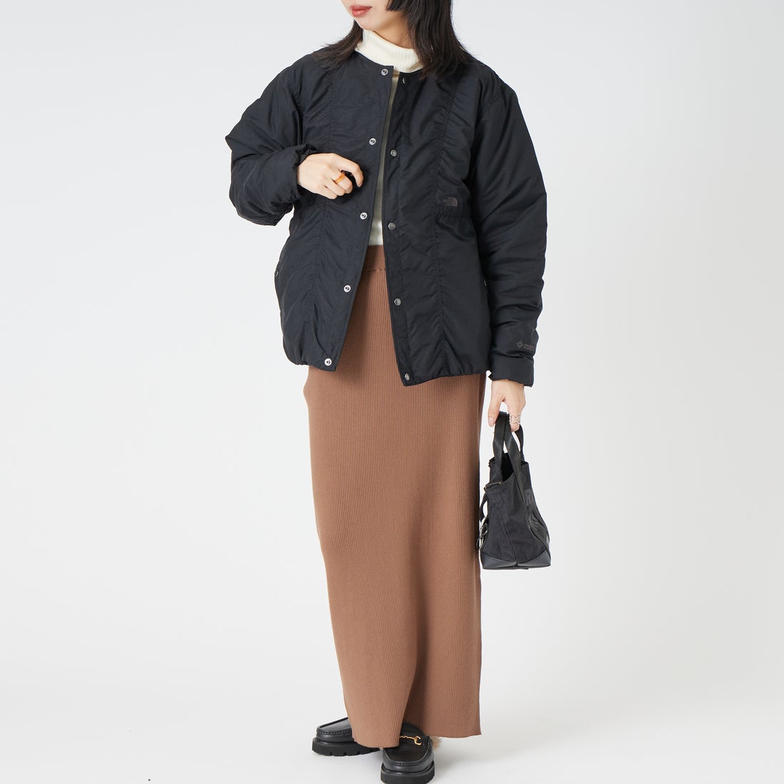 THE NORTH FACE [ザ ノースフェイス] オルタレーションゼファーシェルカーディガン [ND92561] K &&モデル身長：162cm 着用サイズ：S&&