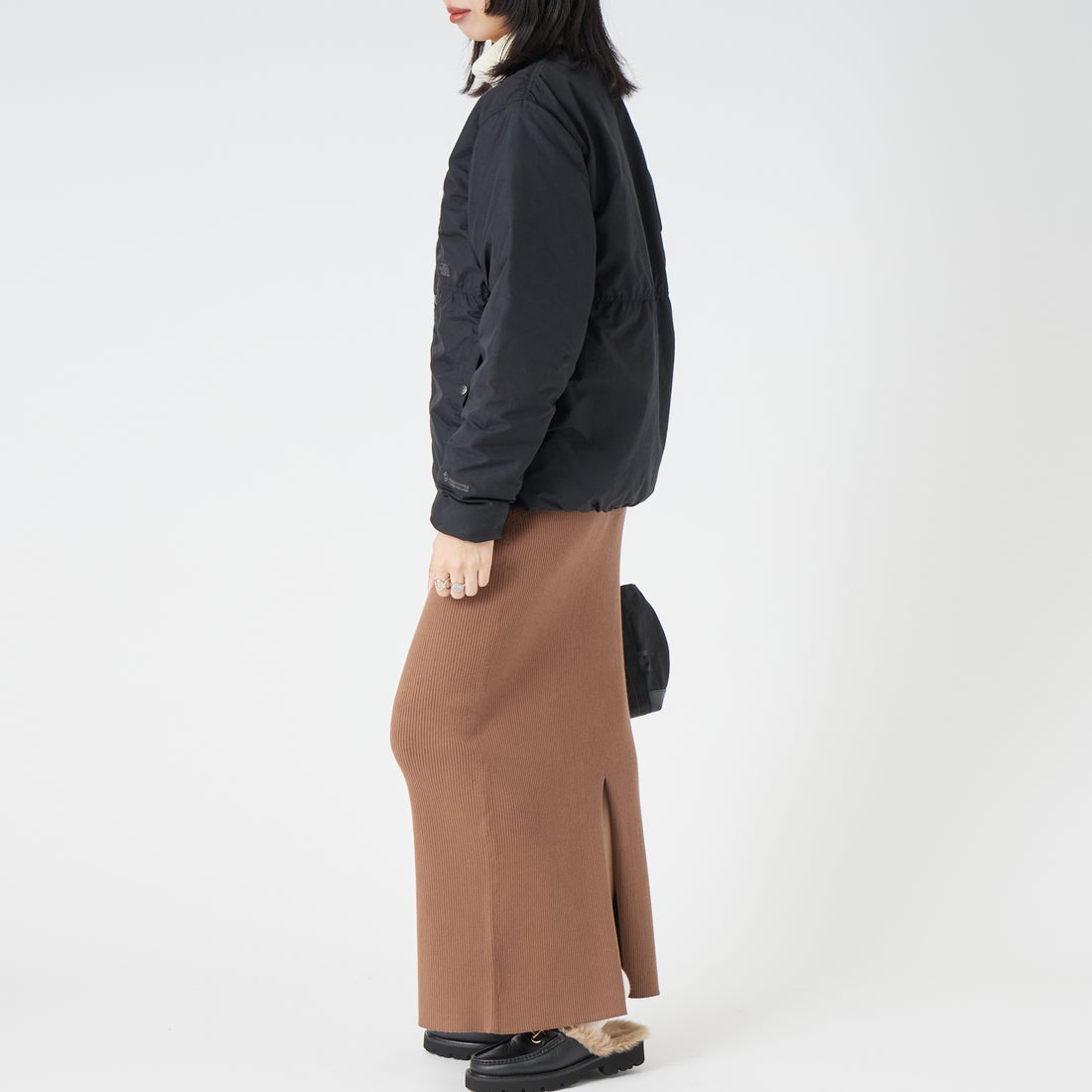 THE NORTH FACE [ザ ノースフェイス] オルタレーションゼファーシェルカーディガン [ND92561] K &&モデル身長：162cm 着用サイズ：S&&