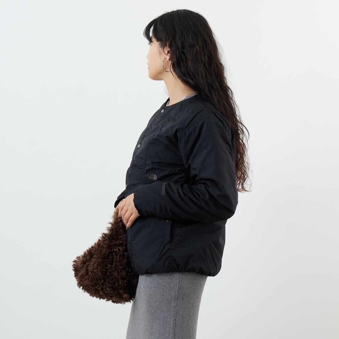 THE NORTH FACE [ザ ノースフェイス] オルタレーションゼファーシェルカーディガン [ND92561] K &&モデル身長：162cm 着用サイズ：S&&