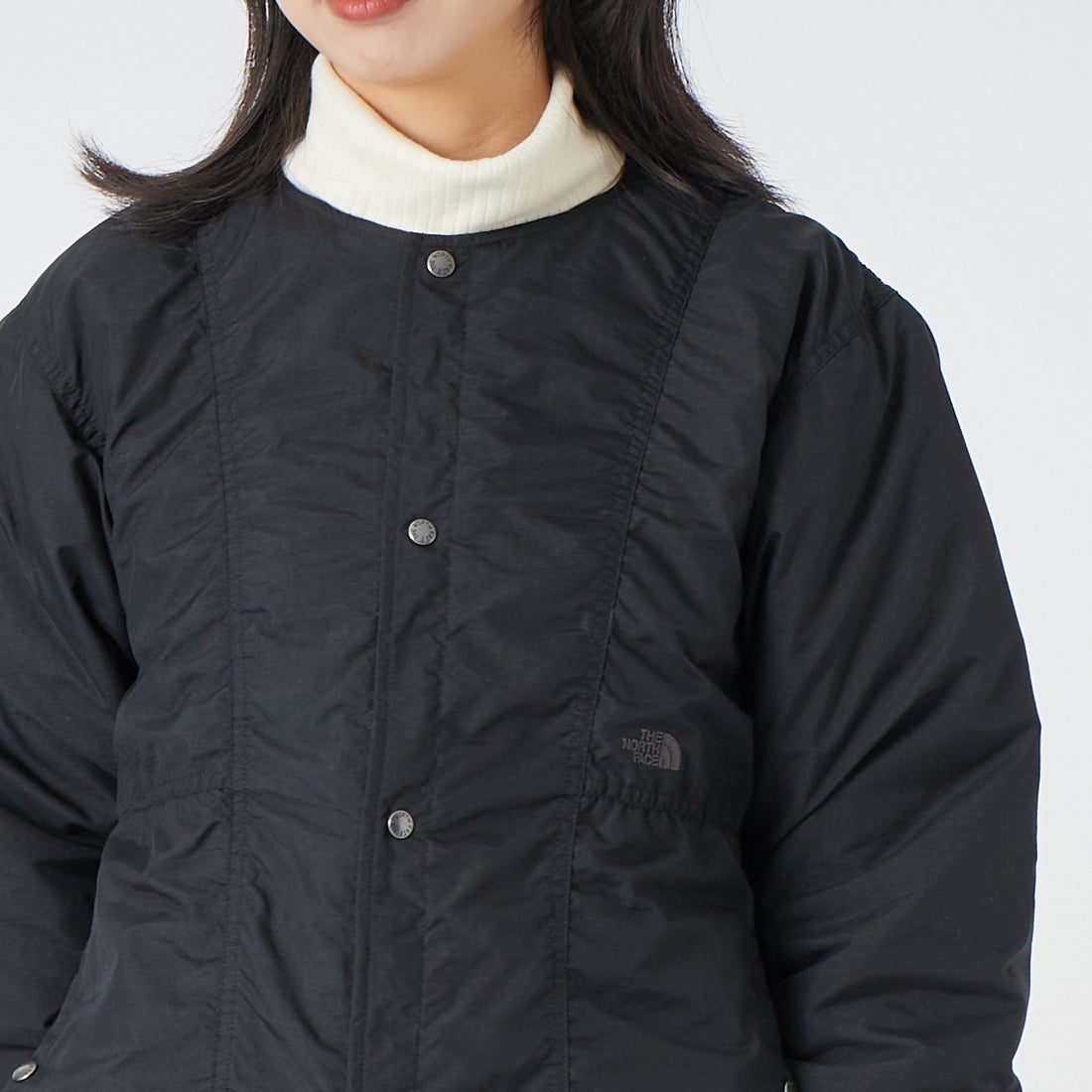 THE NORTH FACE [ザ ノースフェイス] オルタレーションゼファーシェルカーディガン [ND92561] K &&モデル身長：162cm 着用サイズ：S&&