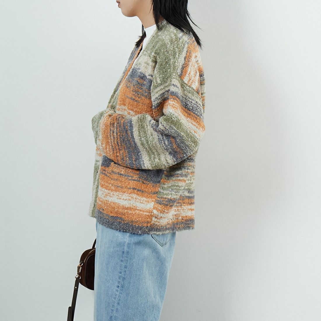 ILL ONE EIGHTY [イル ワンエイティ] グランドキャニオン ニットカーディガン [ILL252-19] DAWN &&モデル身長：167cm 着用サイズ：S&&