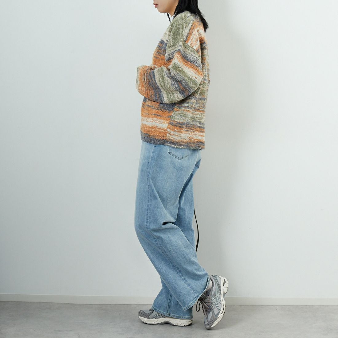 ILL ONE EIGHTY [イル ワンエイティ] グランドキャニオン ニットカーディガン [ILL252-19] DAWN &&モデル身長：167cm 着用サイズ：S&&