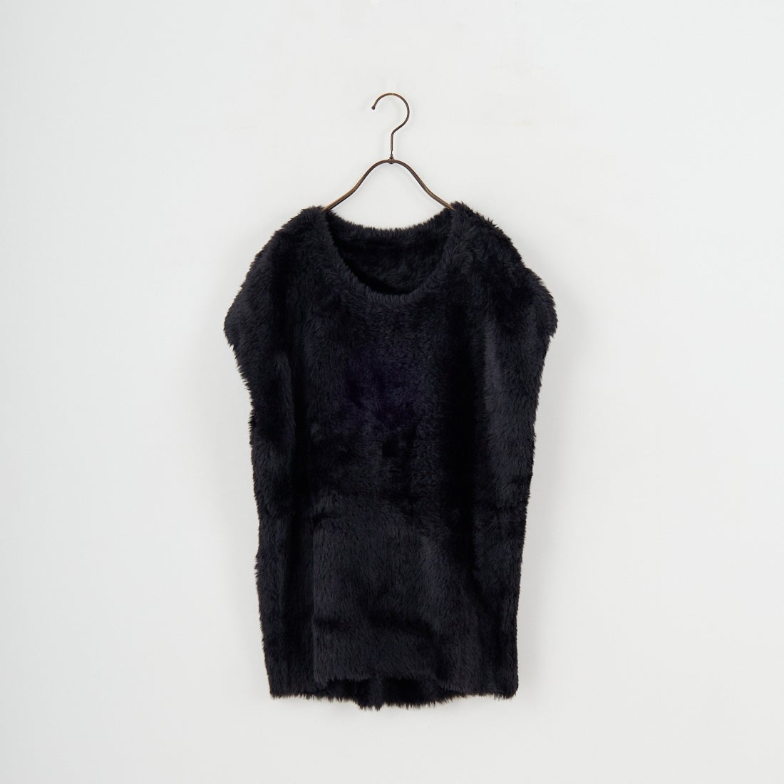 CHIGNON [シニヨン] ファーライクフレンチニットベスト [9454-076JR] BLACK