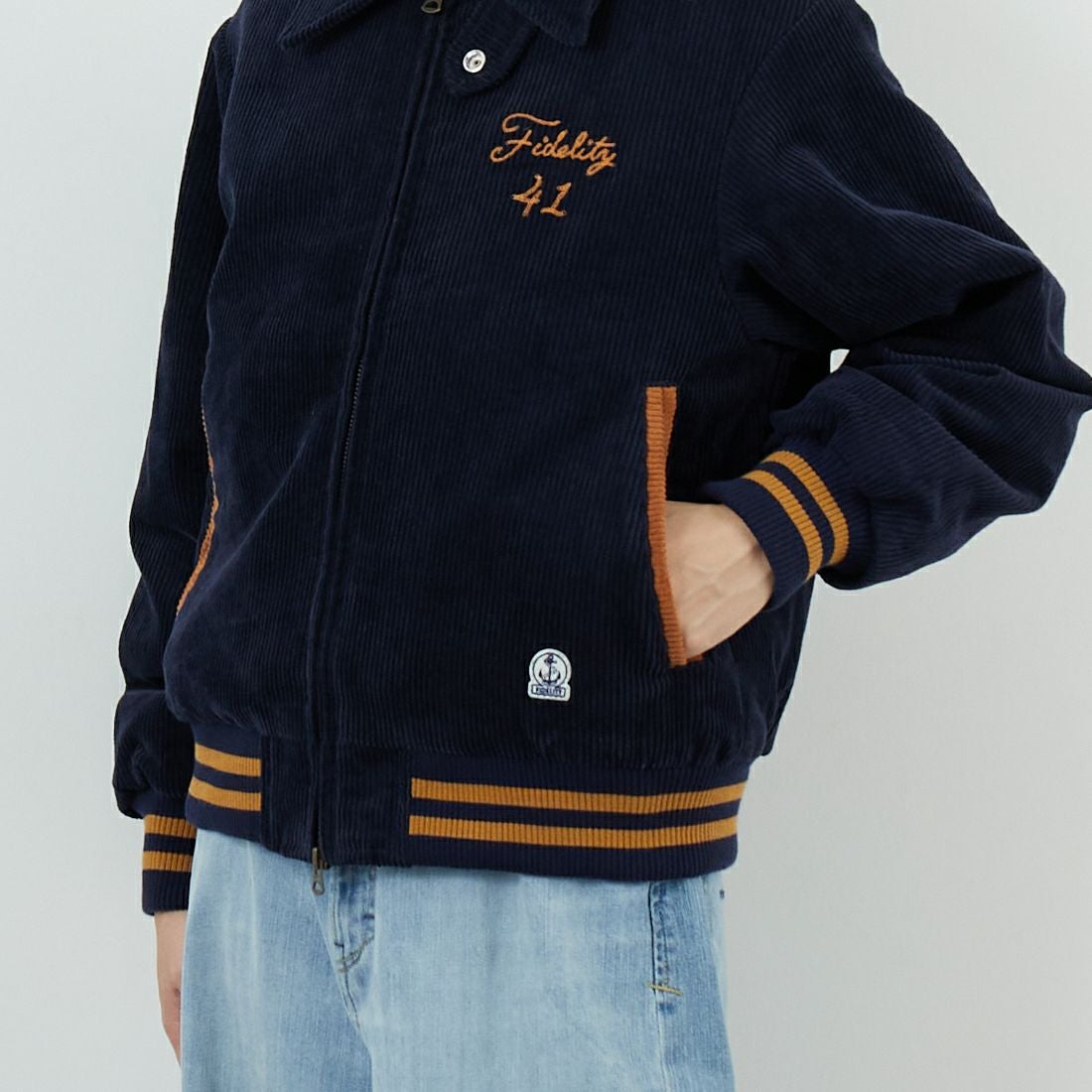 FIDELITY [フィデリティ] FIDELITY×SKOOKUM コーデュロイブルゾン [SN-25775900] 60 NAVY &&モデル身長：162cm 着用サイズ：S&&