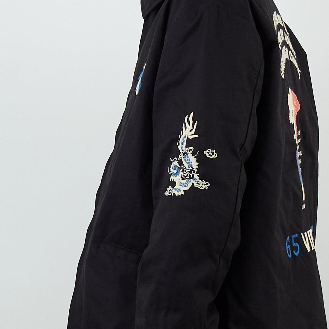 TAILOR TOYO [テーラートウヨウ] リバーシブルベトナムジャケット [TT15800] 119 BLACK &&モデル身長：179cm 着用サイズ：L&&