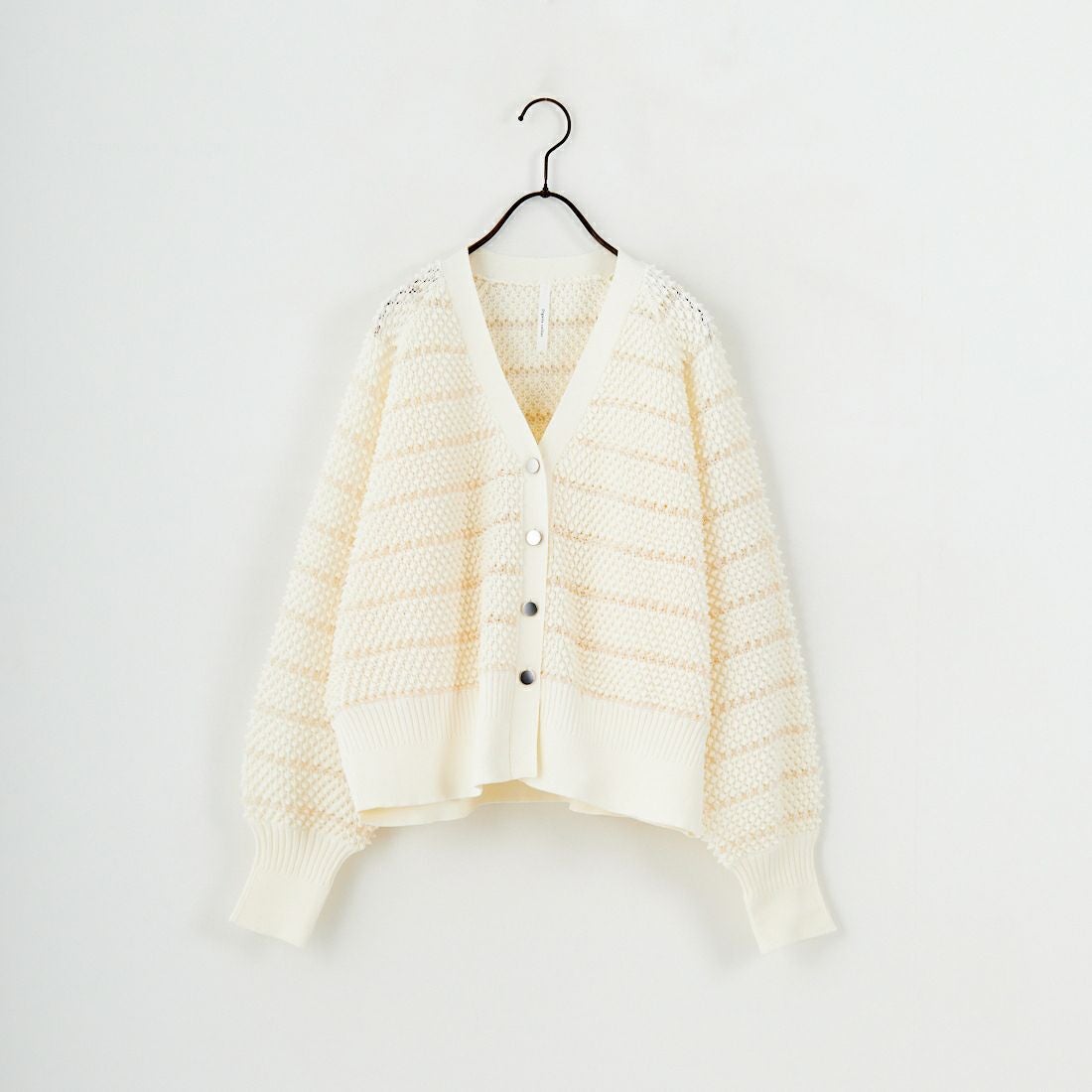 DIGNITE COLLIER [ディニテコリエ] ワッフルシアーニットカーディガン [80256145] 009 ｵﾌ