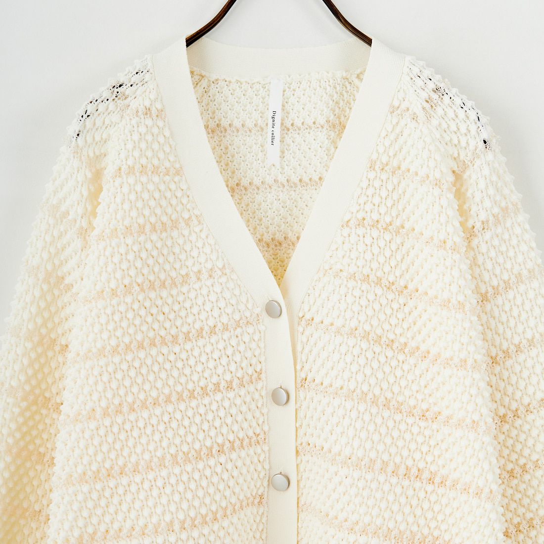 DIGNITE COLLIER [ディニテコリエ] ワッフルシアーニットカーディガン