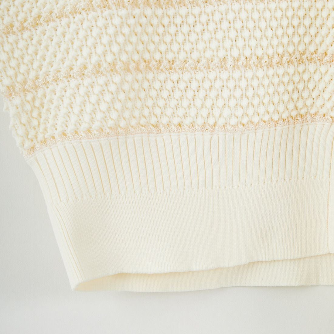 DIGNITE COLLIER [ディニテコリエ] ワッフルシアーニットカーディガン [80256145] 009 ｵﾌ