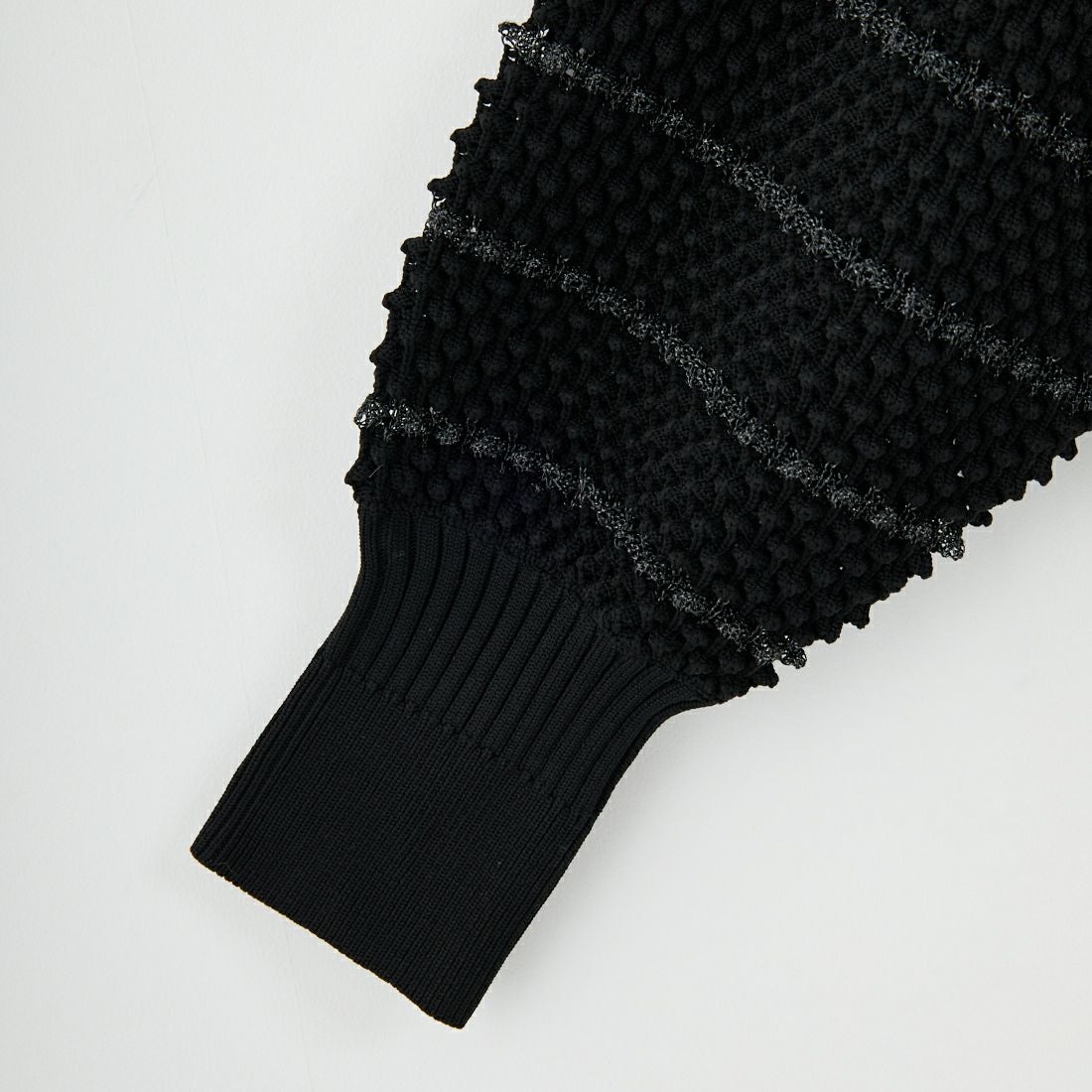 DIGNITE COLLIER [ディニテコリエ] ワッフルシアーニットカーディガン [80256145] 005 ﾌﾞﾗｯｸ