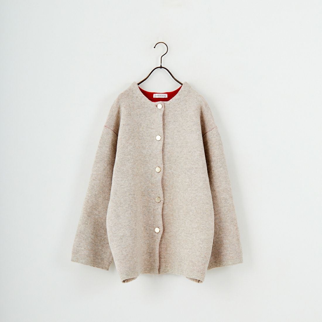 Maison de L'allure [メゾン ドゥ ラリュール] ダブルフェイスニットコート [M24131036] 22 BEG/RED