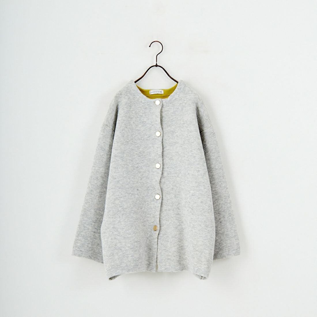 Maison de L'allure [メゾン ドゥ ラリュール] ダブルフェイスニットコート [M24131036] 07 GRY/YEL