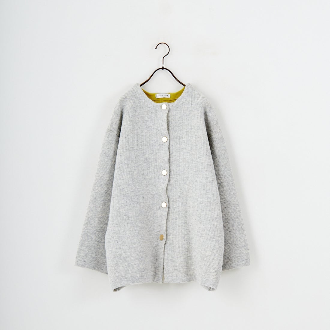 Maison de L'allure [メゾン ドゥ ラリュール] ダブルフェイスニットコート [M24131036] 07 GRY/YEL