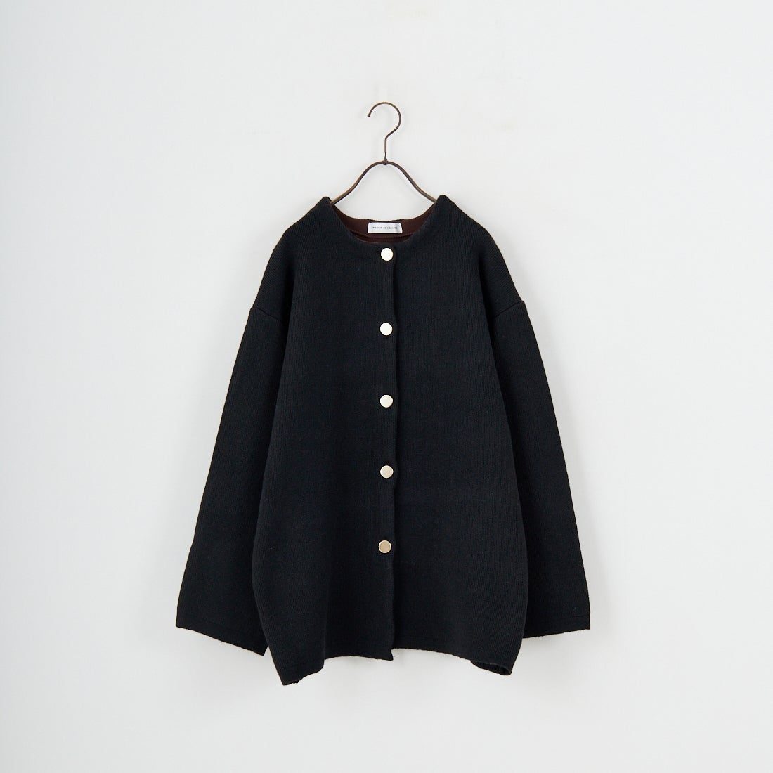 Maison de L'allure [メゾン ドゥ ラリュール] ダブルフェイスニットコート [M24131036] 09 BLK/BRW