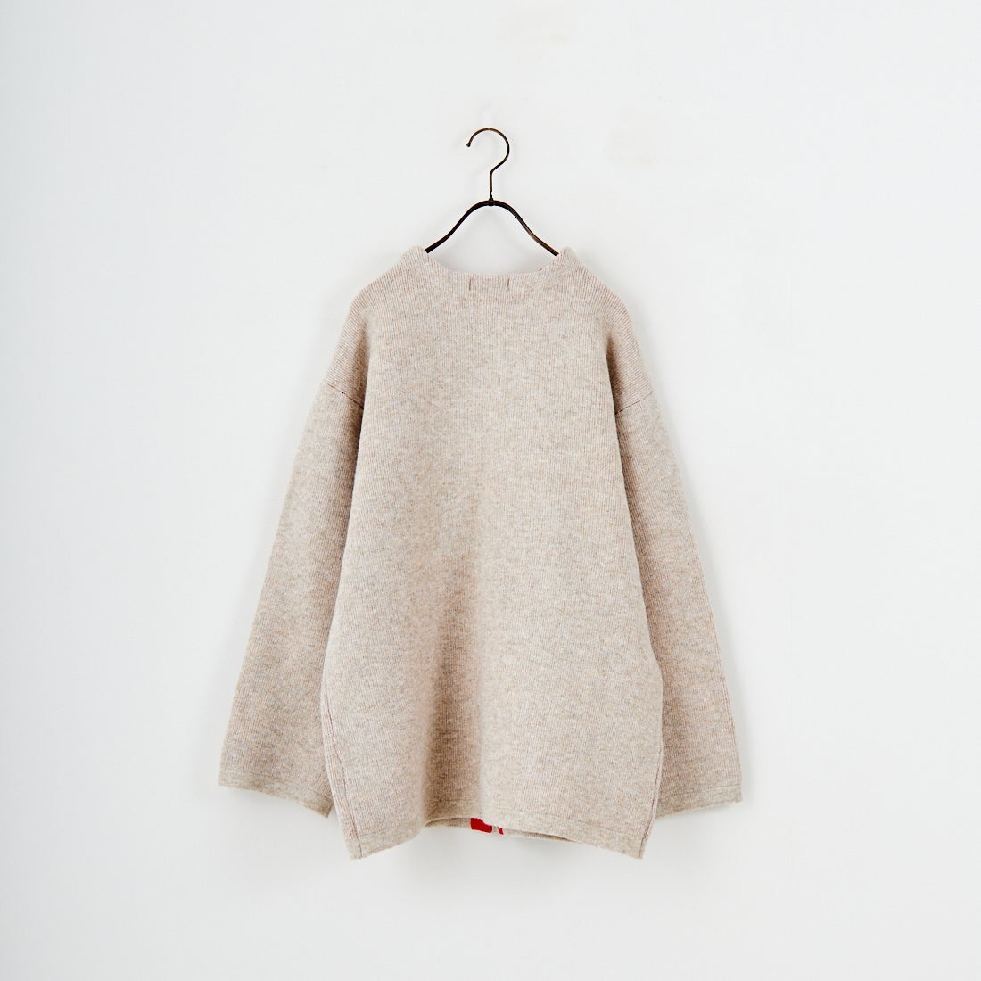 Maison de L'allure [メゾン ドゥ ラリュール] ダブルフェイスニットコート [M24131036] 22 BEG/RED