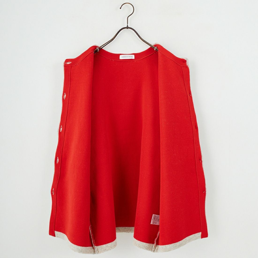 Maison de L'allure [メゾン ドゥ ラリュール] ダブルフェイスニットコート [M24131036] 22 BEG/RED