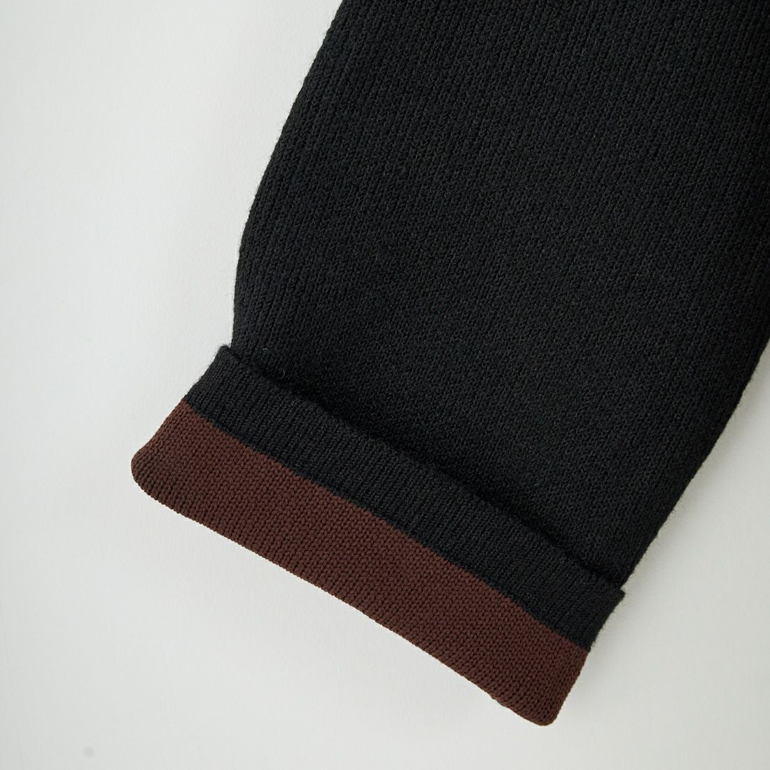 Maison de L'allure [メゾン ドゥ ラリュール] ダブルフェイスニットコート [M24131036] 09 BLK/BRW