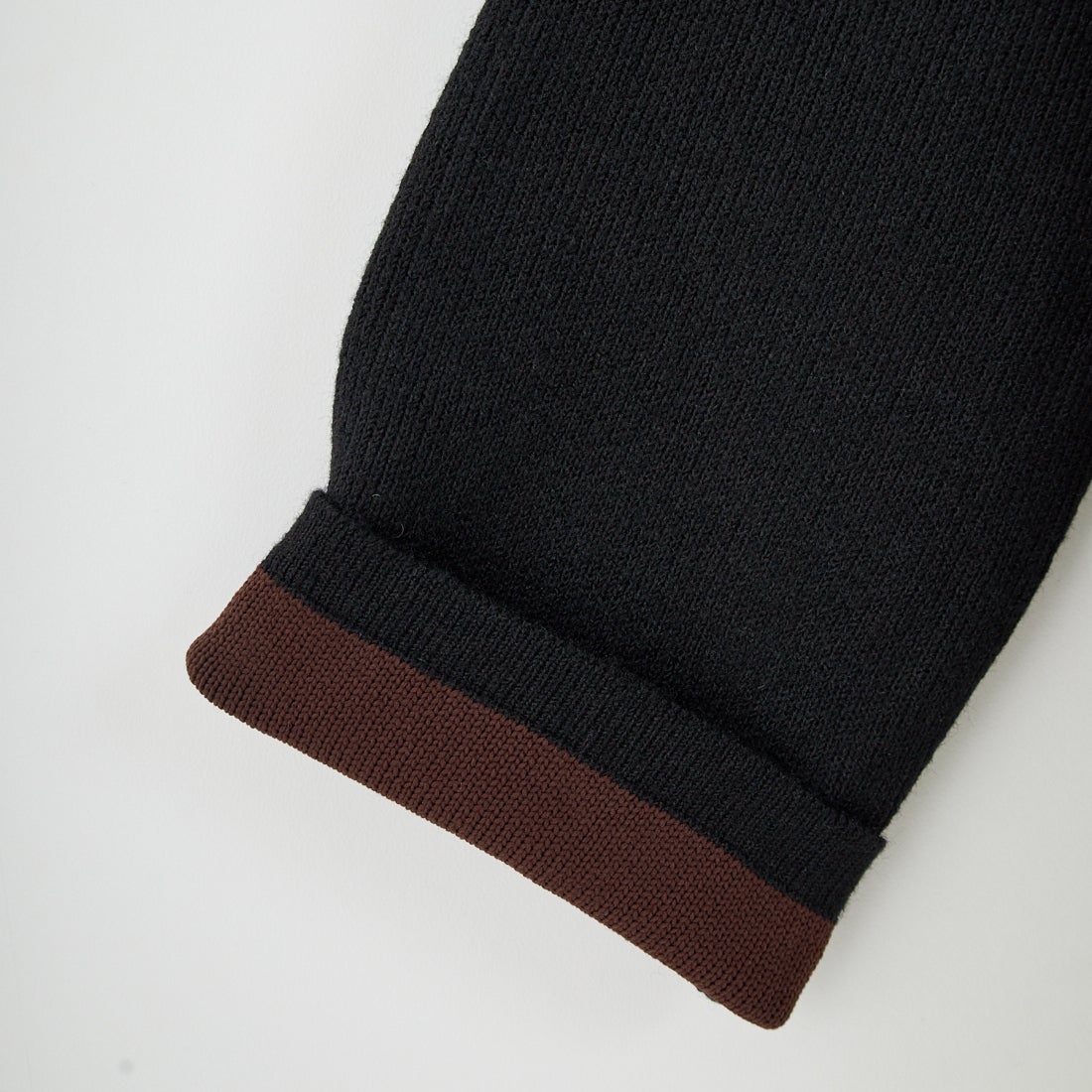 Maison de L'allure [メゾン ドゥ ラリュール] ダブルフェイスニットコート [M24131036] 09 BLK/BRW