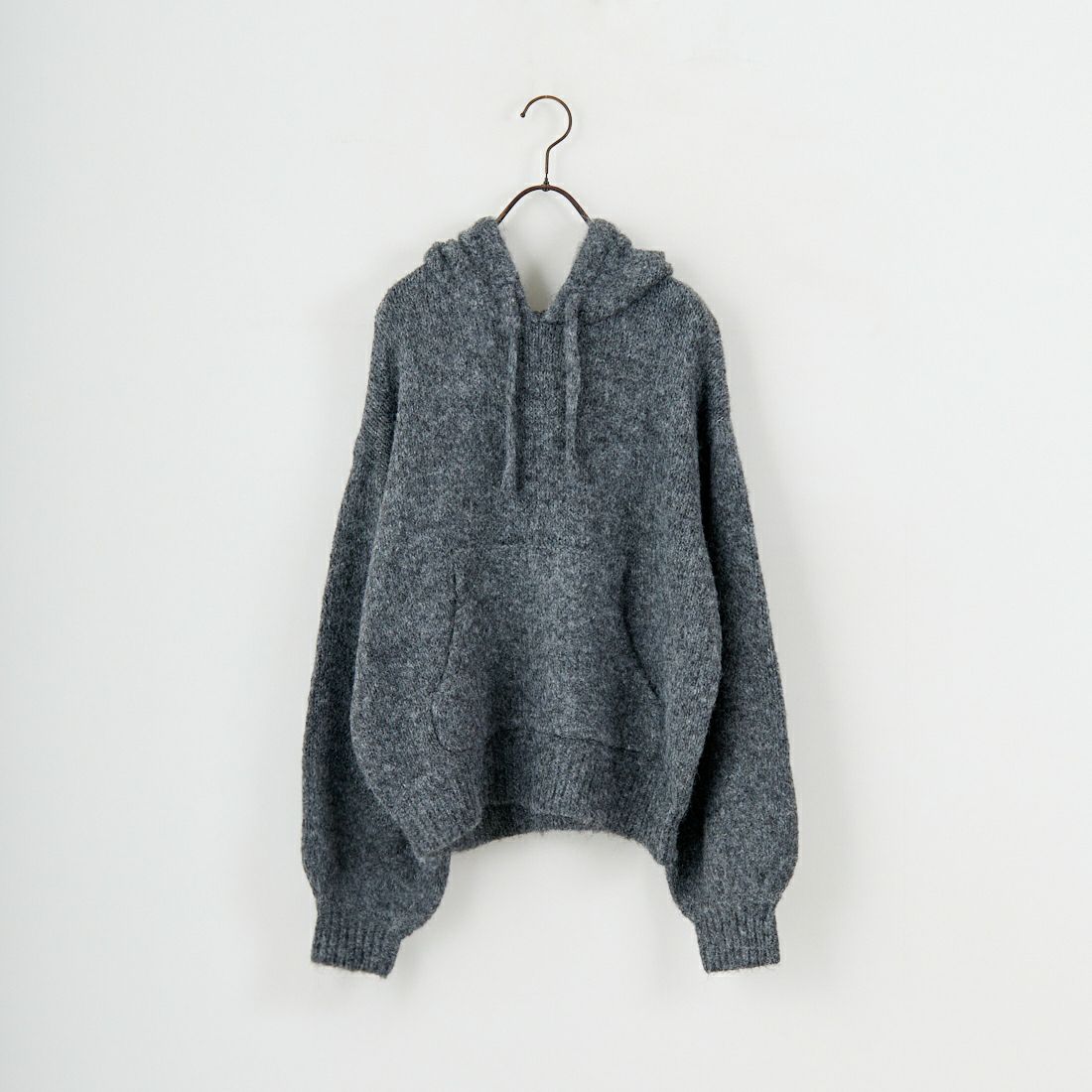 Maison de L'allure [メゾン ドゥ ラリュール] 起毛ニットフーディ [M25131027] 08 CHARCOA