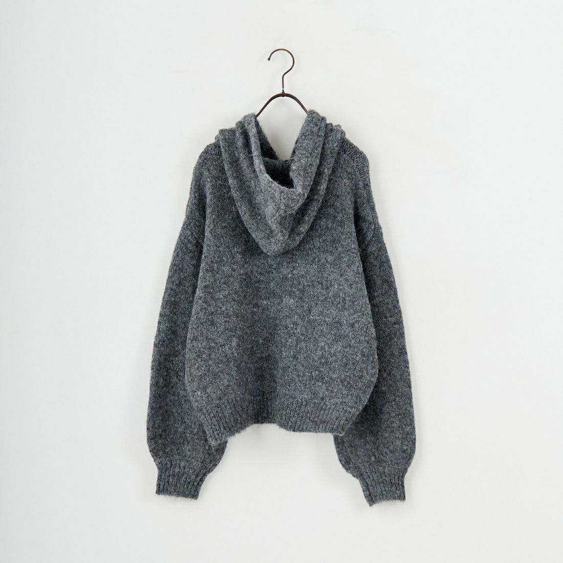 Maison de L'allure [メゾン ドゥ ラリュール] 起毛ニットフーディ [M25131027] 08 CHARCOA