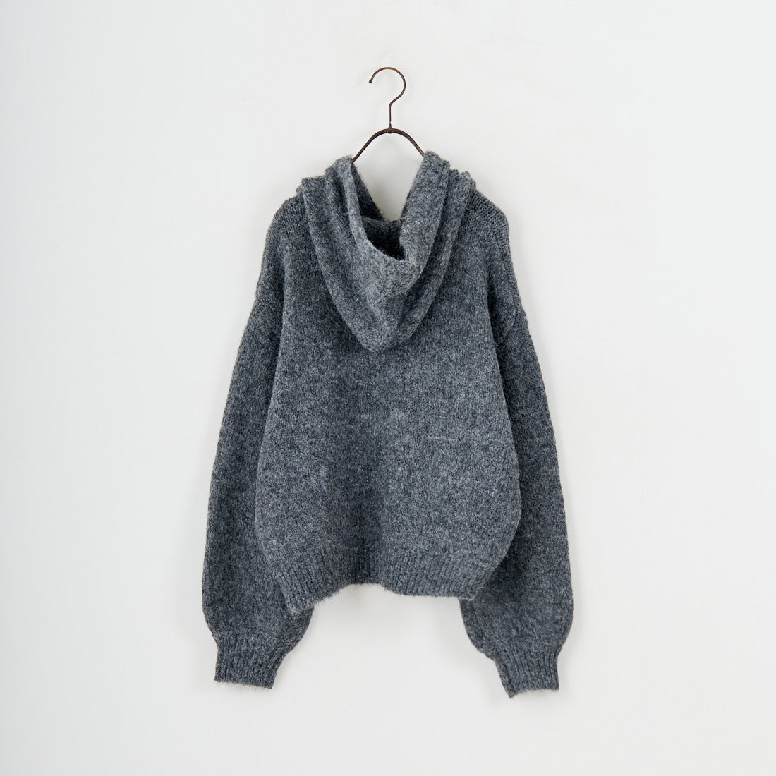 Maison de L'allure [メゾン ドゥ ラリュール] 起毛ニットフーディ [M25131027] 08 CHARCOA