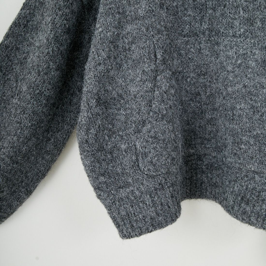 Maison de L'allure [メゾン ドゥ ラリュール] 起毛ニットフーディ [M25131027] 08 CHARCOA