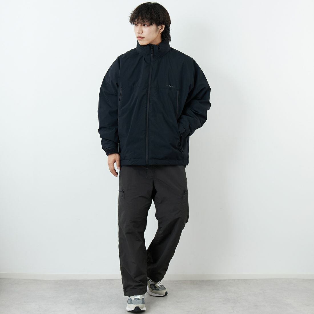 +phenix [プラスフェニックス] 別注 LEVEL7 ダウンジャケット [POO-25080IN-JF] BLACK &&モデル身長：179cm 着用サイズ：XL&&