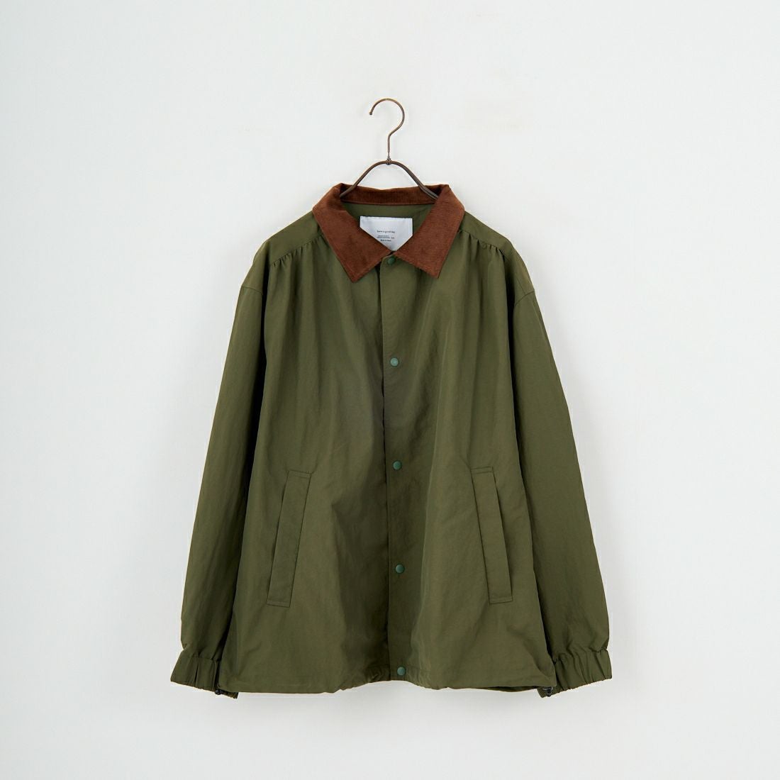 have a good day [ハブアグッドデイ] コーデュロイ襟 ナイロンコーチ