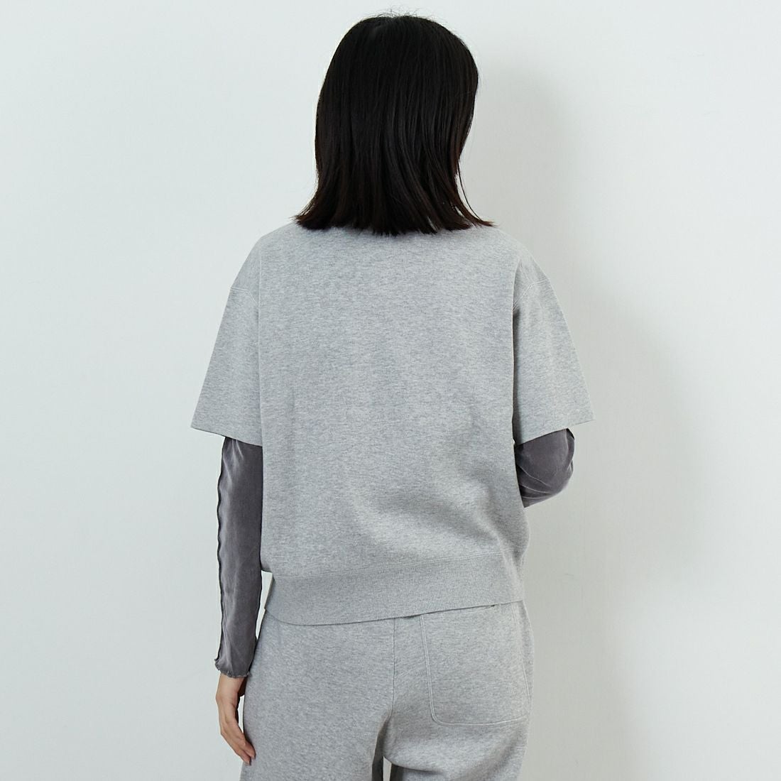 RYE TENDER [ライテンダー] ピアモントTシャツ [110422500] HEATHER GR &&モデル身長：162cm 着用サイズ：0&&