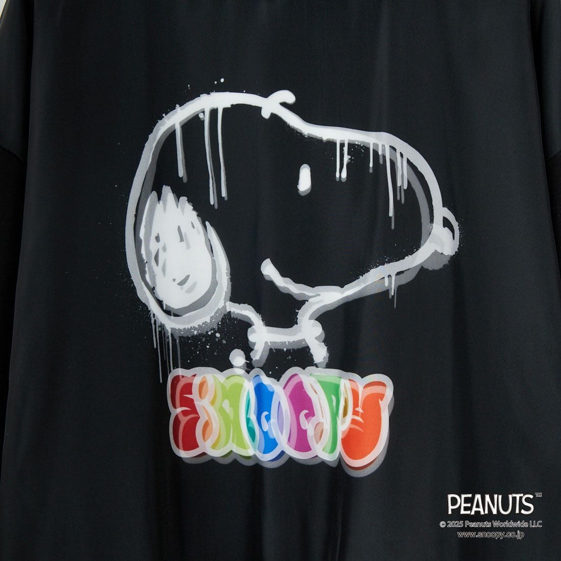 TRIPPY MIKIO ART [トリッピーミキオアート] SNOOPY スプレーアート フーディ [TR-057] BLACK