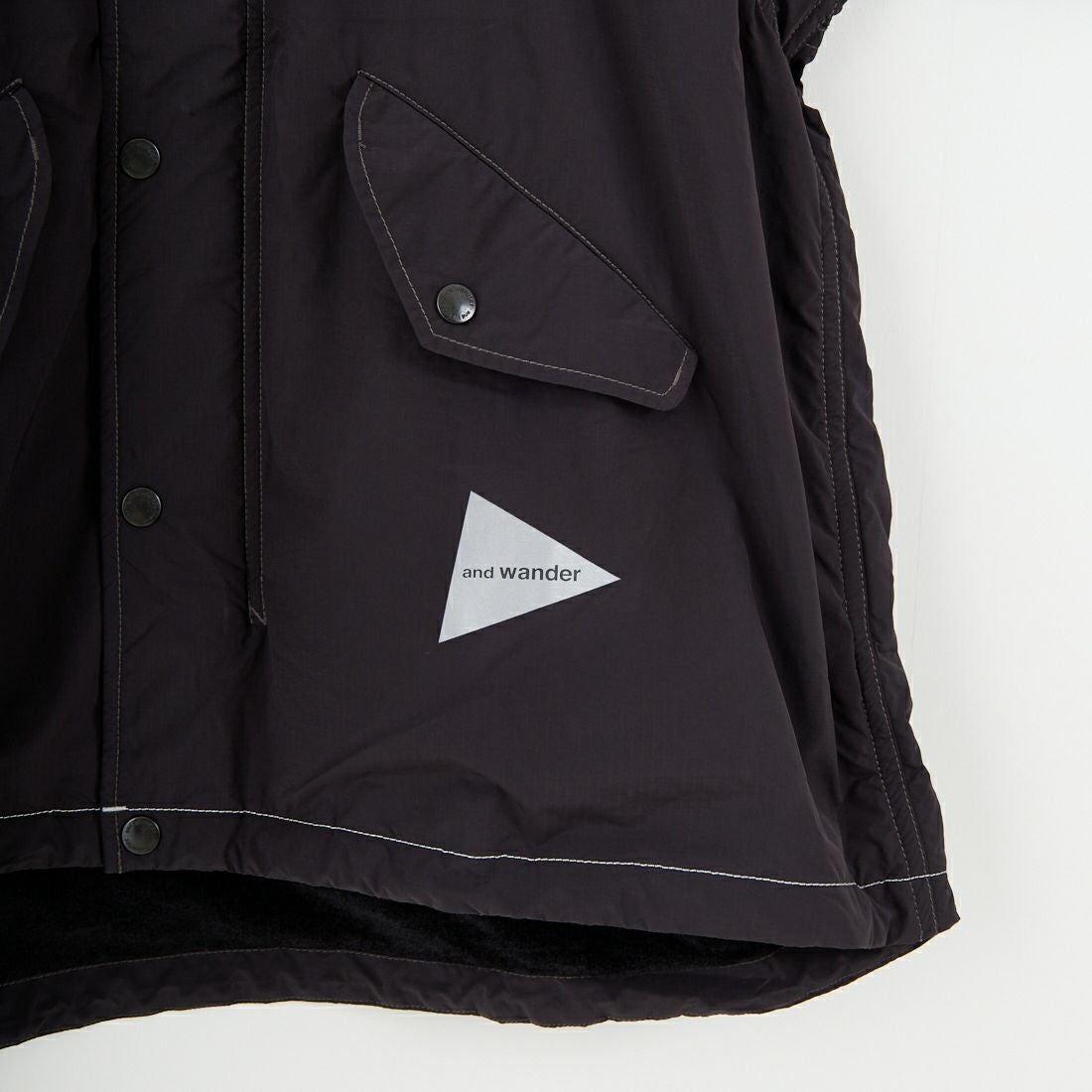 and wander [アンドワンダー] フィッシュテールコート OCTA [5745281051] BLACK