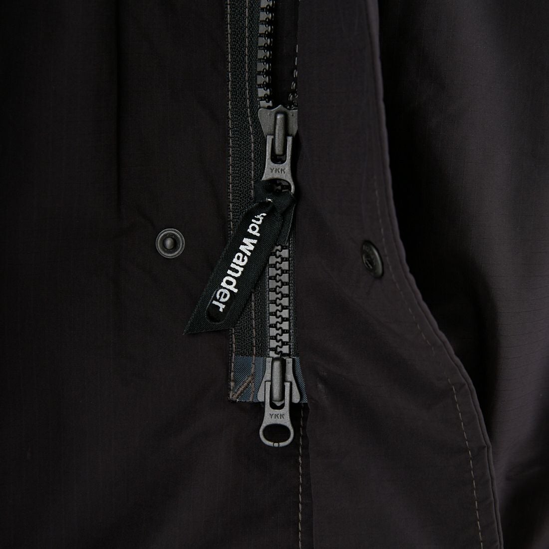 and wander [アンドワンダー] フィッシュテールコート OCTA [5745281051] BLACK