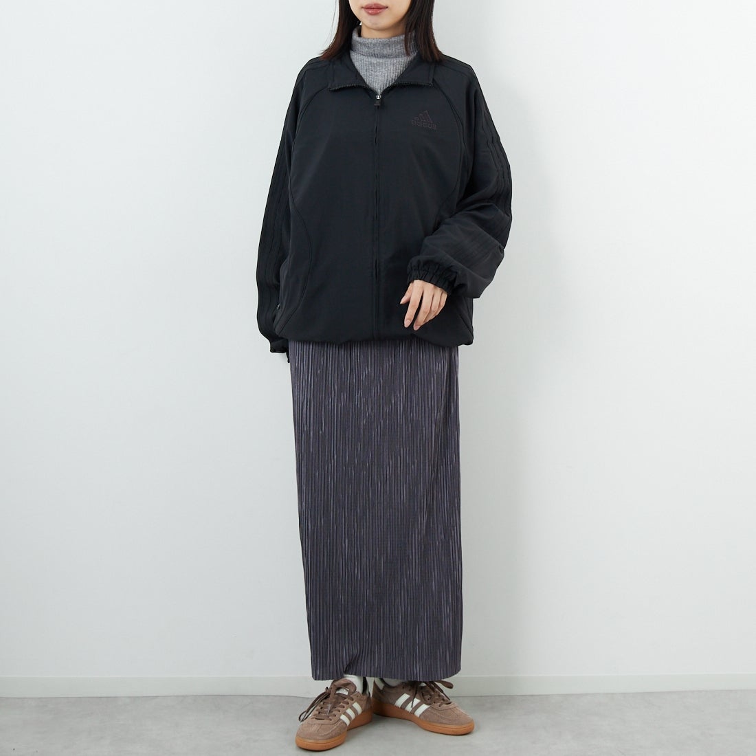 adidas Originals [アディダス オリジナルス] チームガイスト トラックトップ [DVR33] JW5864 &&モデル身長：162cm 着用サイズ：S&&