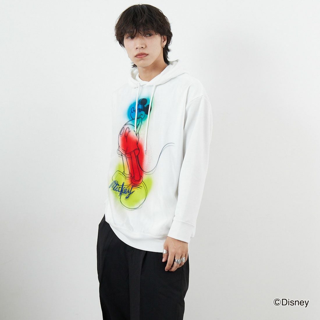 WHITE&&モデル身長：179cm 着用サイズ：M&&