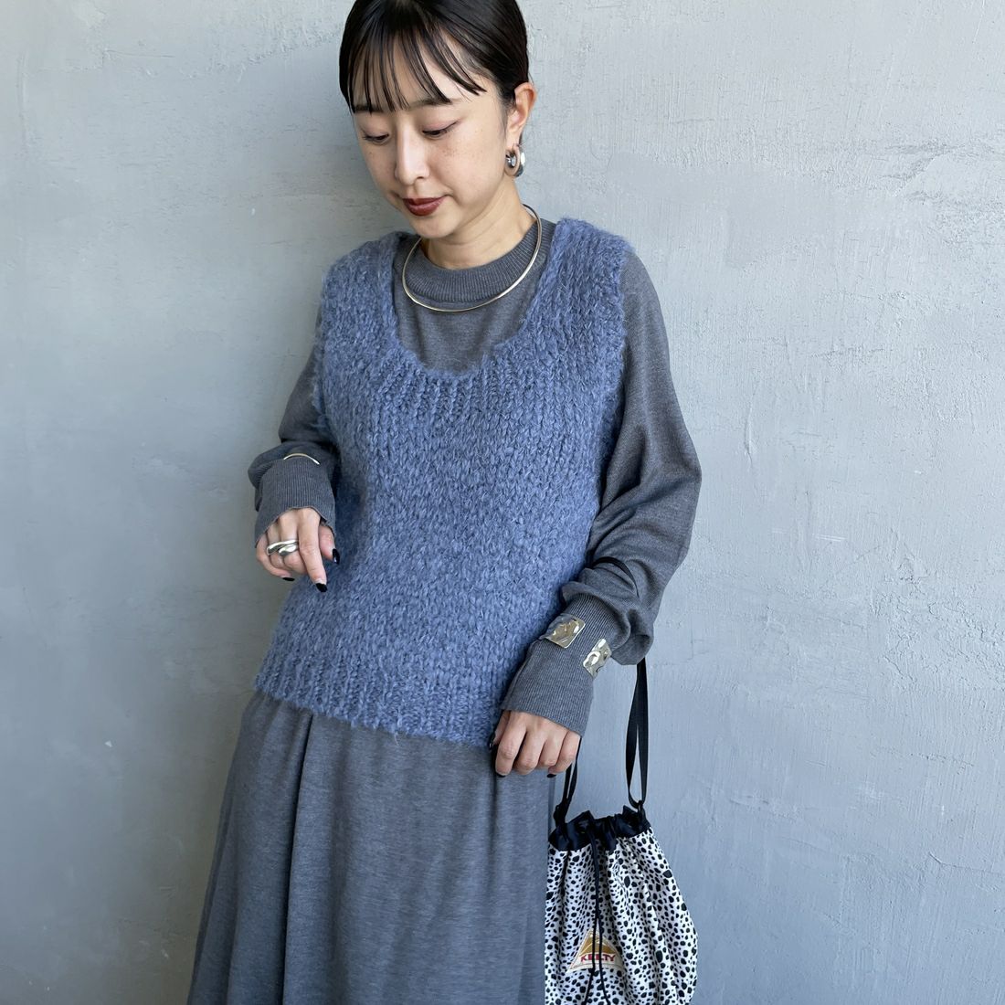 206 DENIM&&モデル身長：150cm 着用サイズ：F&&