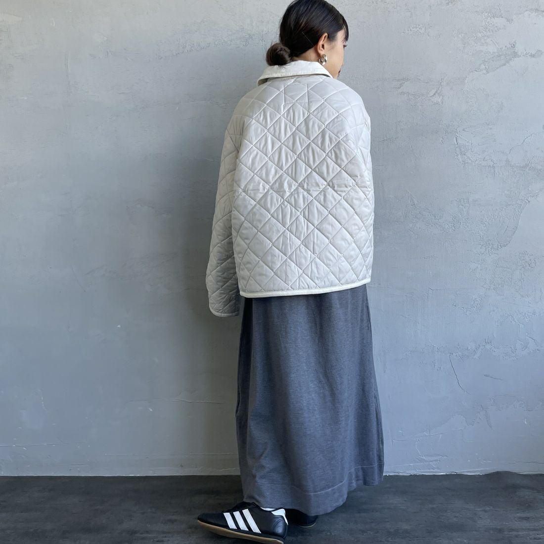 LAVENHAM [ラベンハム] テイナム ウィメンズ キルティングジャケット [LV10141] P86 MOONBE &&モデル身長：150cm 着用サイズ：10&&