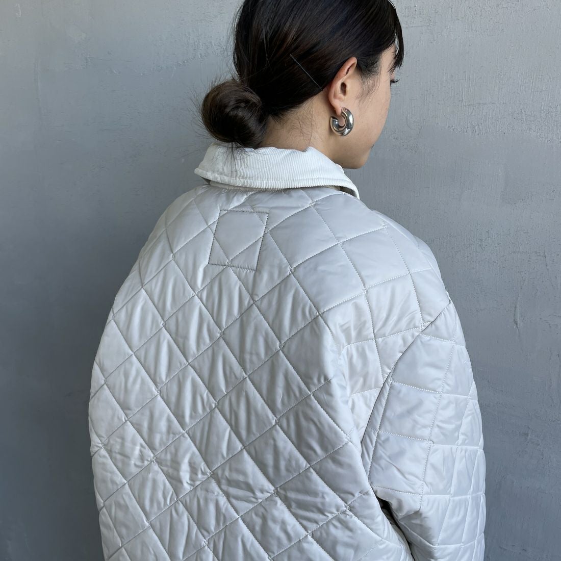 LAVENHAM [ラベンハム] テイナム ウィメンズ キルティングジャケット [LV10141] P86 MOONBE &&モデル身長：150cm 着用サイズ：10&&