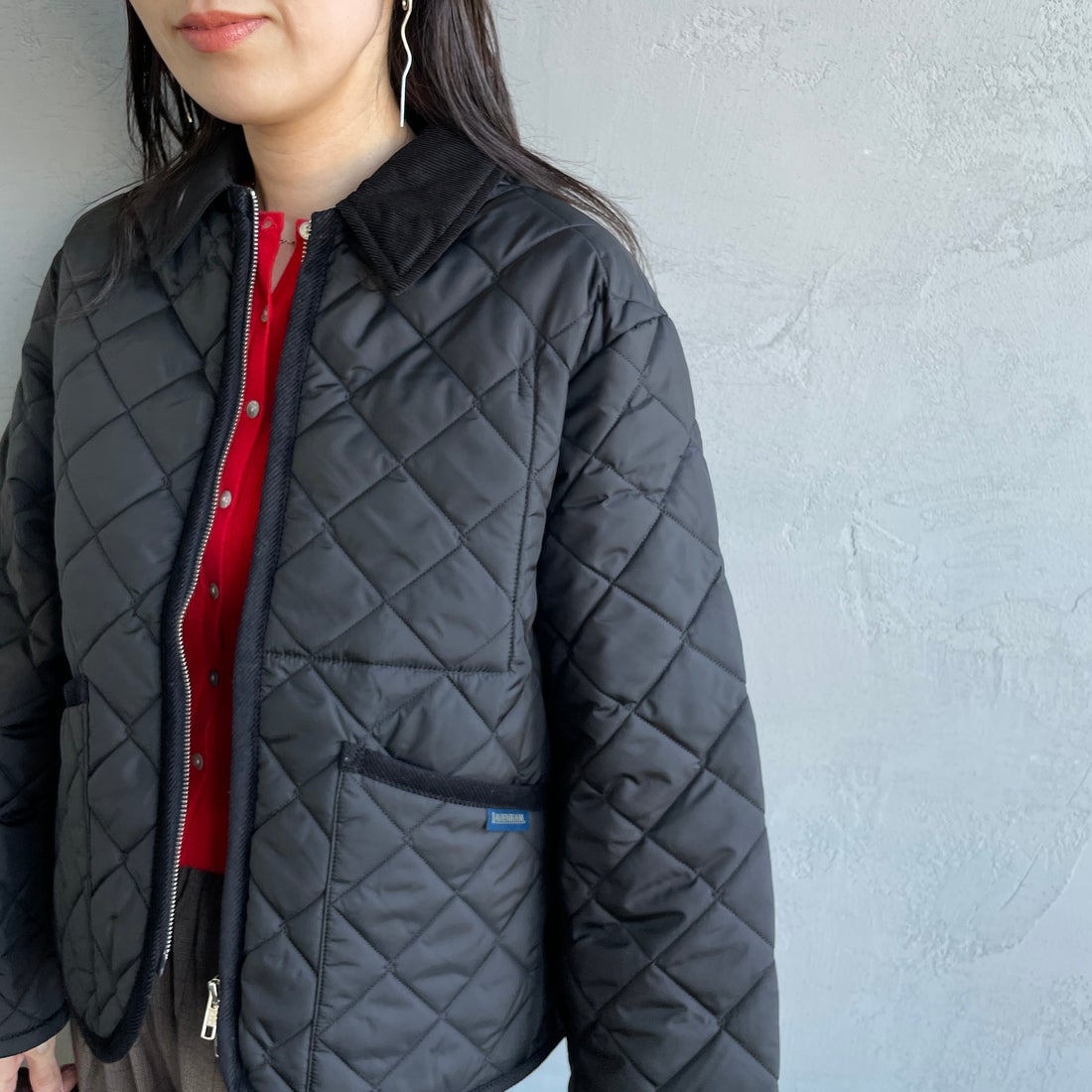 LAVENHAM [ラベンハム] テイナム ウィメンズ キルティングジャケット [LV10141] F44 SABLE &&モデル身長：160cm 着用サイズ：10&&