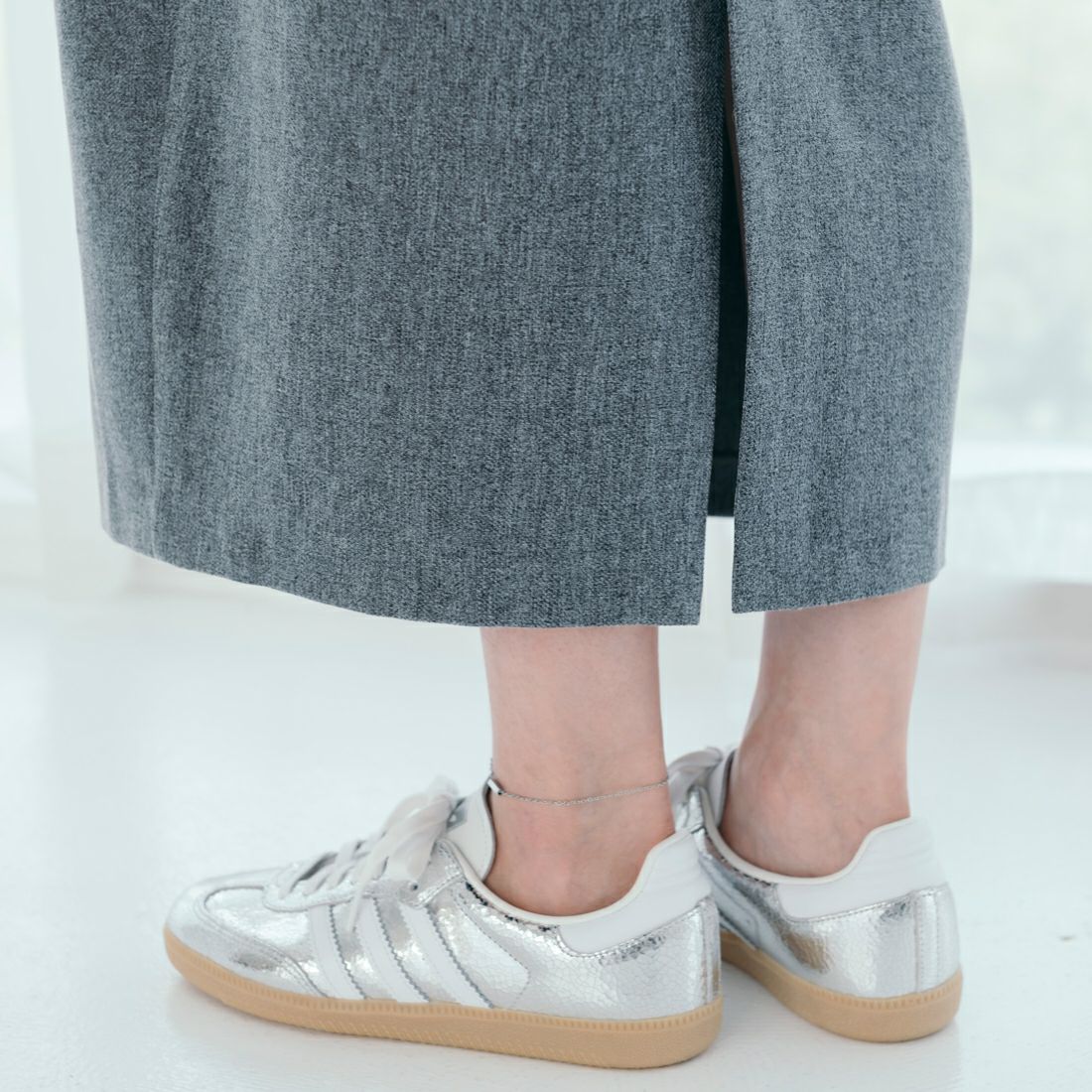 USINE [ユジーヌ] イージーケアキーネックジャンパースカート [21256063] 002 ｸﾞﾚｰ