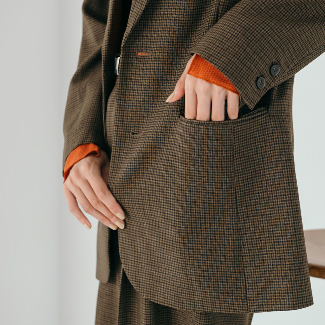 USINE [ユジーヌ] イージーケアウールライクジャケット [21256062] 039 BRﾁｪｯｸ