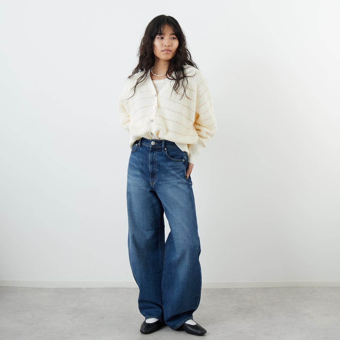 YANUK [ヤヌーク] カーブテーパード LAURA/ローラ [57153291] UMB &&モデル身長：162cm 着用サイズ：24&&