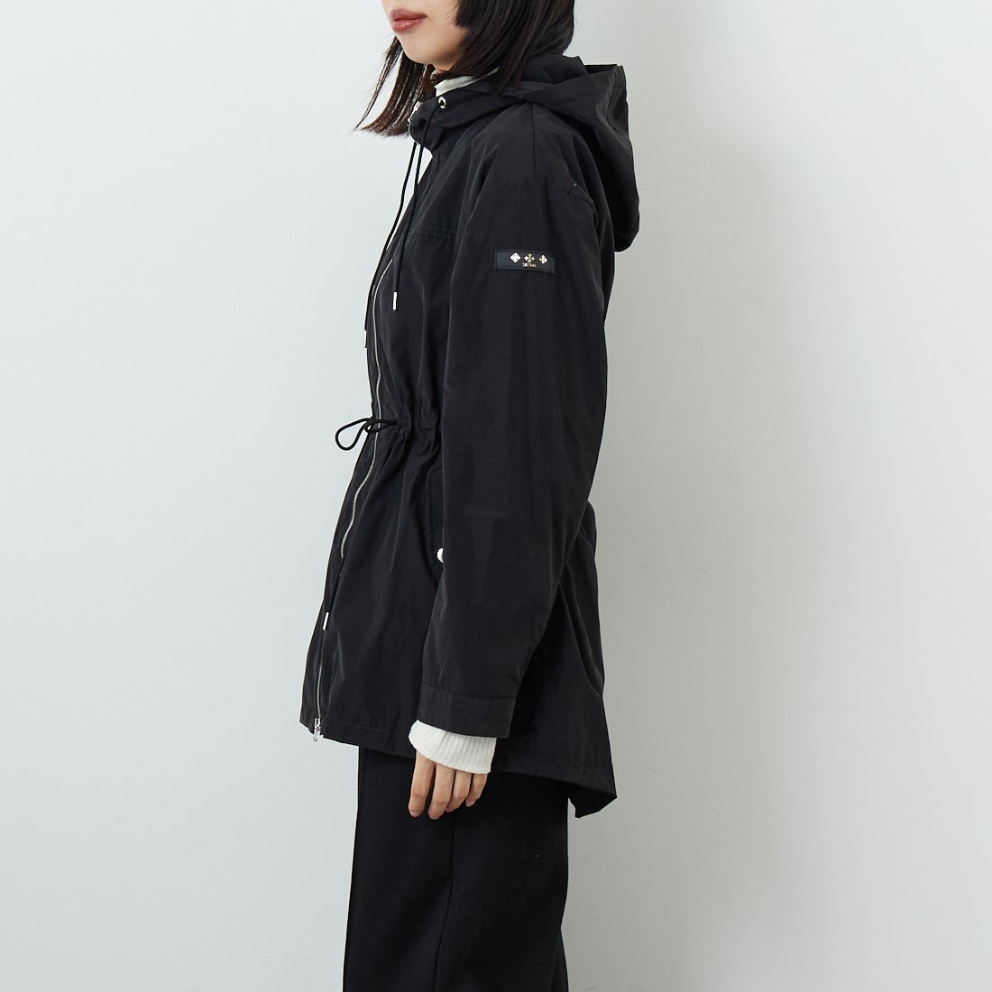 TATRAS [タトラス] AJUGA/アジュガ モッズコート [LJXA0092023588] BLACK &&モデル身長：162cm 着用サイズ：2&&