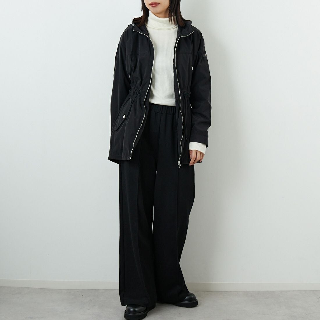 TATRAS [タトラス] AJUGA/アジュガ モッズコート [LJXA0092023588] BLACK &&モデル身長：162cm 着用サイズ：2&&