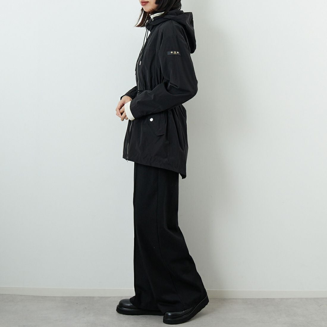 TATRAS [タトラス] AJUGA/アジュガ モッズコート [LJXA0092023588] BLACK &&モデル身長：162cm 着用サイズ：2&&