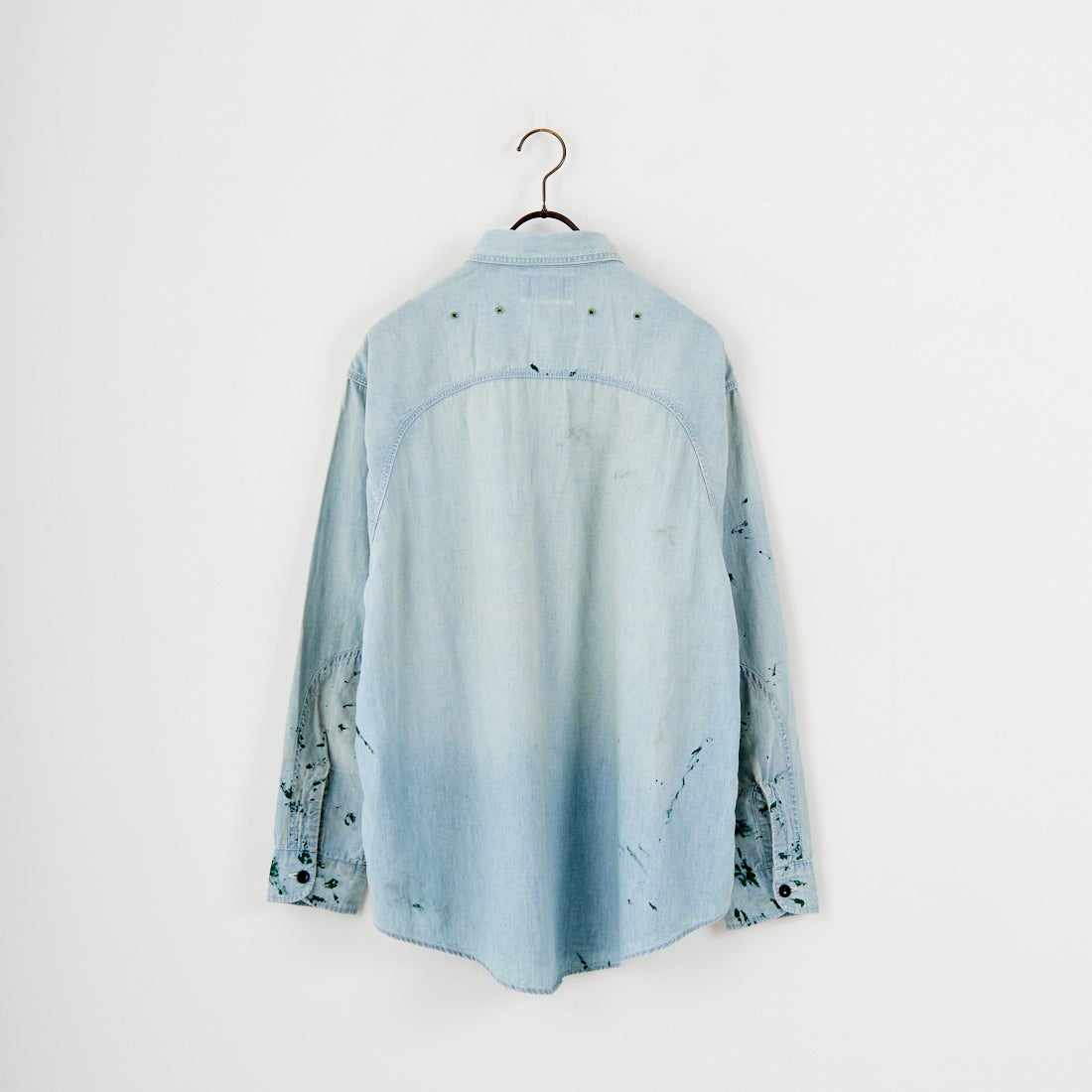 BOW WOW [バウワウ] ペイントステインドシャンブレーシャツ [BW252