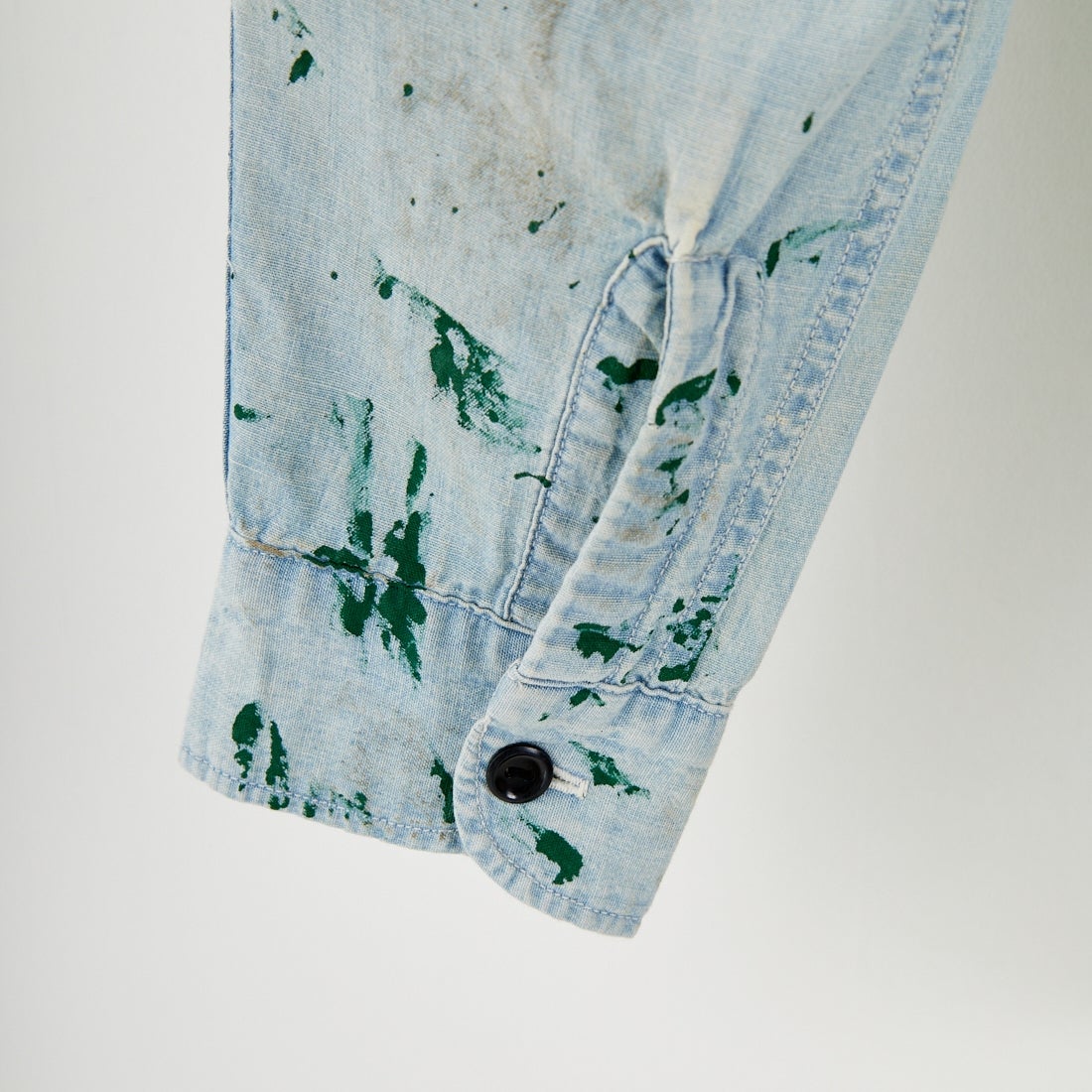 BOW WOW [バウワウ] ペイントステインドシャンブレーシャツ [BW252-PSCSV] AGED INDIG