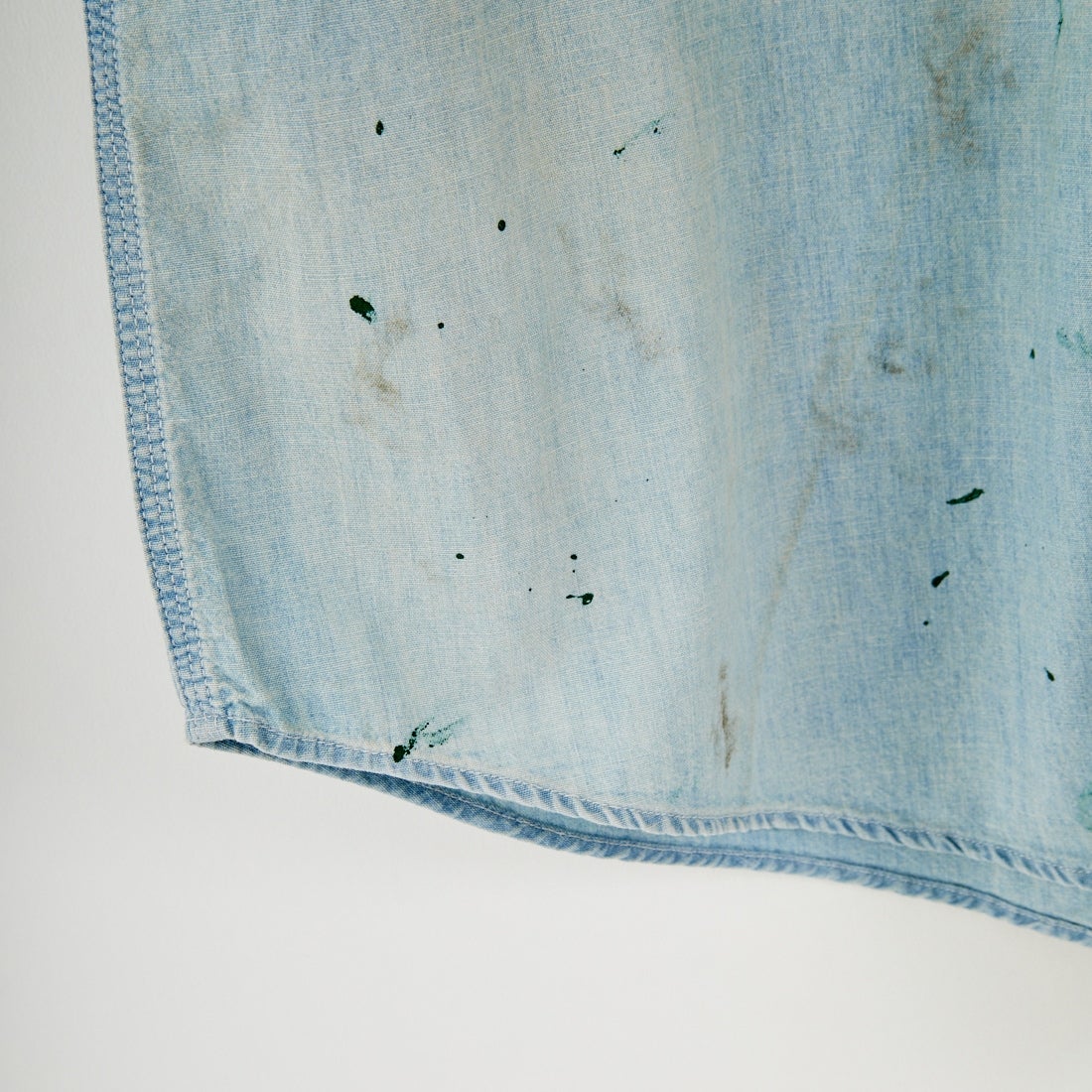 BOW WOW [バウワウ] ペイントステインドシャンブレーシャツ [BW252-PSCSV] AGED INDIG