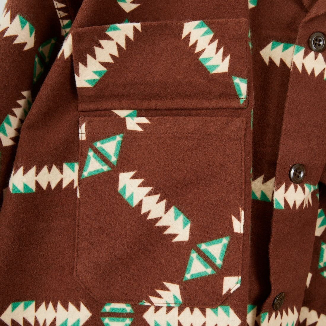 BOW WOW [バウワウ] ナバホプリントフランネルシャツ [BW252-NPFS] BROWN