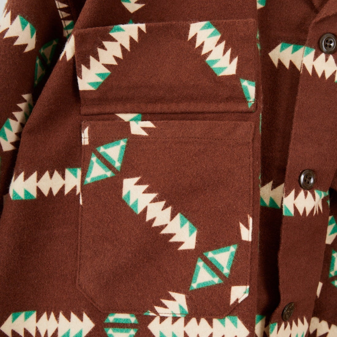 BOW WOW [バウワウ] ナバホプリントフランネルシャツ [BW252-NPFS] BROWN