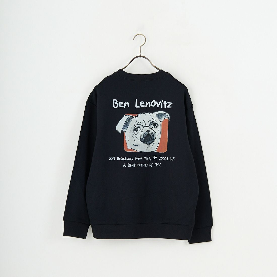 Ben Lenovitz [ベン レノビッツ] 別注 ドッグバックプリントスウェット [BL25F-001IN-JF] BLACK