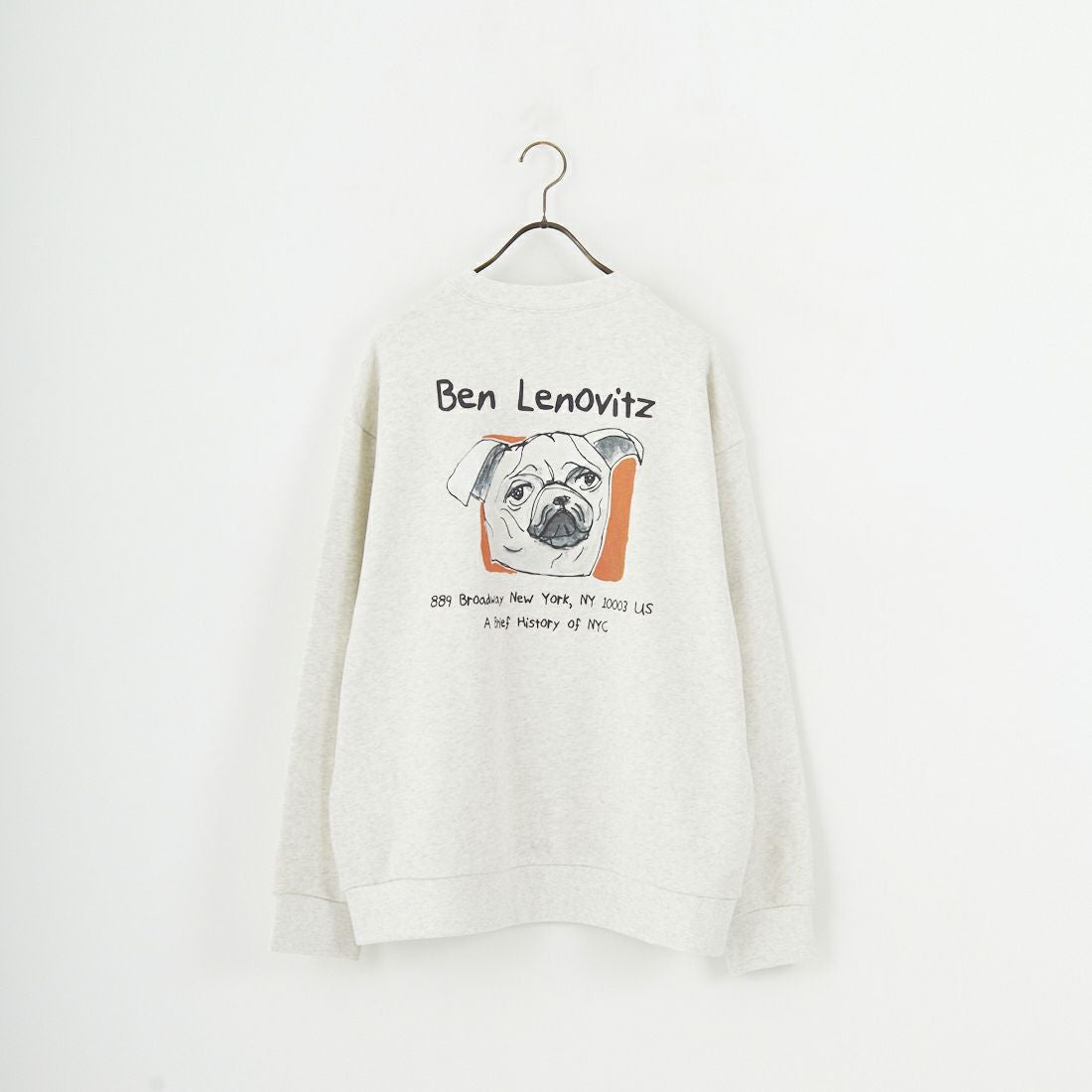 Ben Lenovitz [ベン レノビッツ] 別注 ドッグバックプリントスウェット [BL25F-001IN-JF] OATMEAL